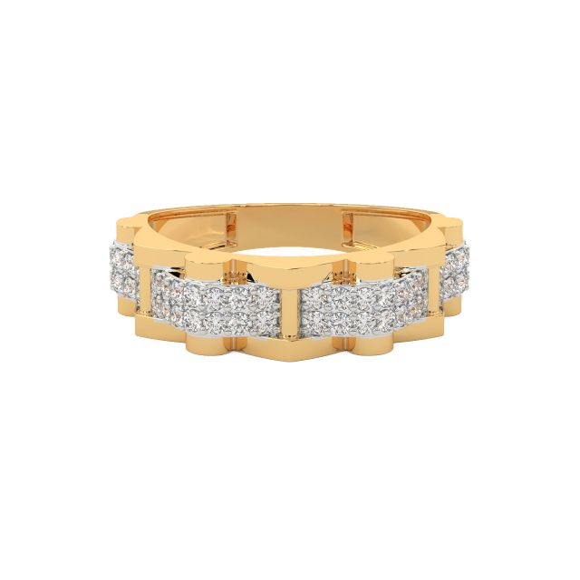 Hank Round Diamond Ring For Him